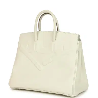 HERMÈS Hermes Birkin Shadow 25 Mushroom Swift Palladium Hardware | Thumbnail 5