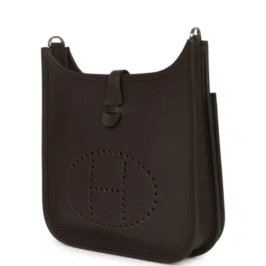 HERMÈS Hermes Evelyne 23 Ebene Clemence Palladium Hardware | Thumbnail 5