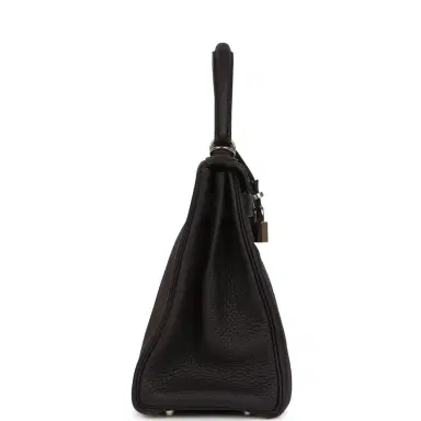 HERMÈS Hermes Kelly Retourne 28 Prunoir Clemence Palladium Hardware | Thumbnail 3