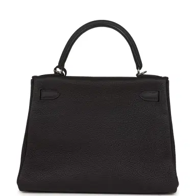 HERMÈS Hermes Kelly Retourne 28 Prunoir Clemence Palladium Hardware | Thumbnail 4