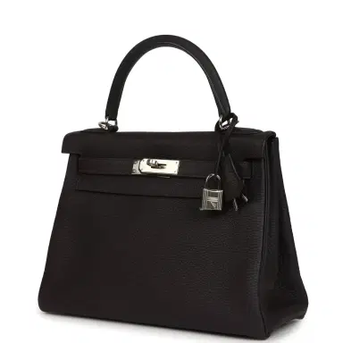 HERMÈS Hermes Kelly Retourne 28 Prunoir Clemence Palladium Hardware | Thumbnail 5