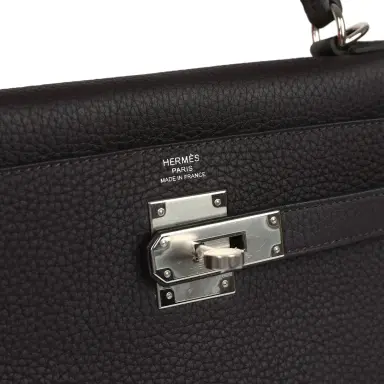 HERMÈS Hermes Kelly Retourne 28 Prunoir Clemence Palladium Hardware | Thumbnail 7