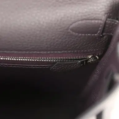HERMÈS Hermes Kelly Retourne 28 Prunoir Clemence Palladium Hardware | Thumbnail 9