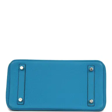 HERMÈS Pre-owned Hermes Birkin 25 Bleu Zanzibar Togo Palladium Hardware | Thumbnail 6 HERMÈS Pre-owned Hermes Birkin 25 Bleu Zanzibar Togo Palladium Hardware | Thumbnail 6