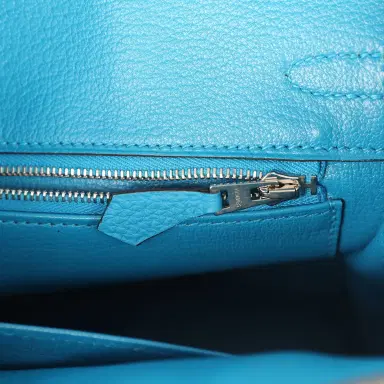 HERMÈS Pre-owned Hermes Birkin 25 Bleu Zanzibar Togo Palladium Hardware | Thumbnail 9 HERMÈS Pre-owned Hermes Birkin 25 Bleu Zanzibar Togo Palladium Hardware | Thumbnail 9