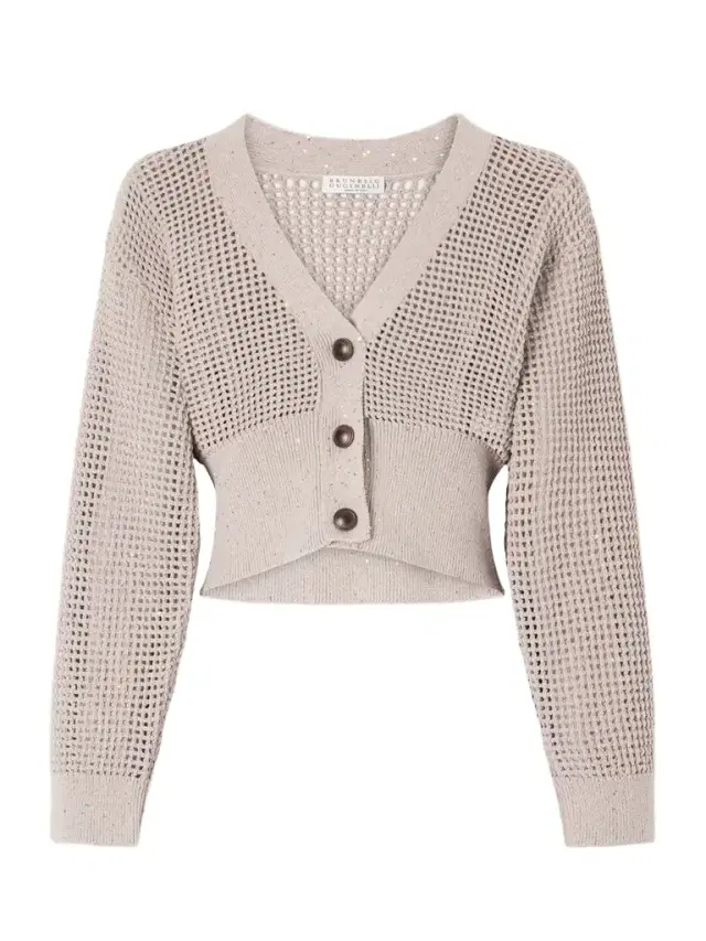 Sequin-embellished Open-knit Cotton-blend Cardigan
