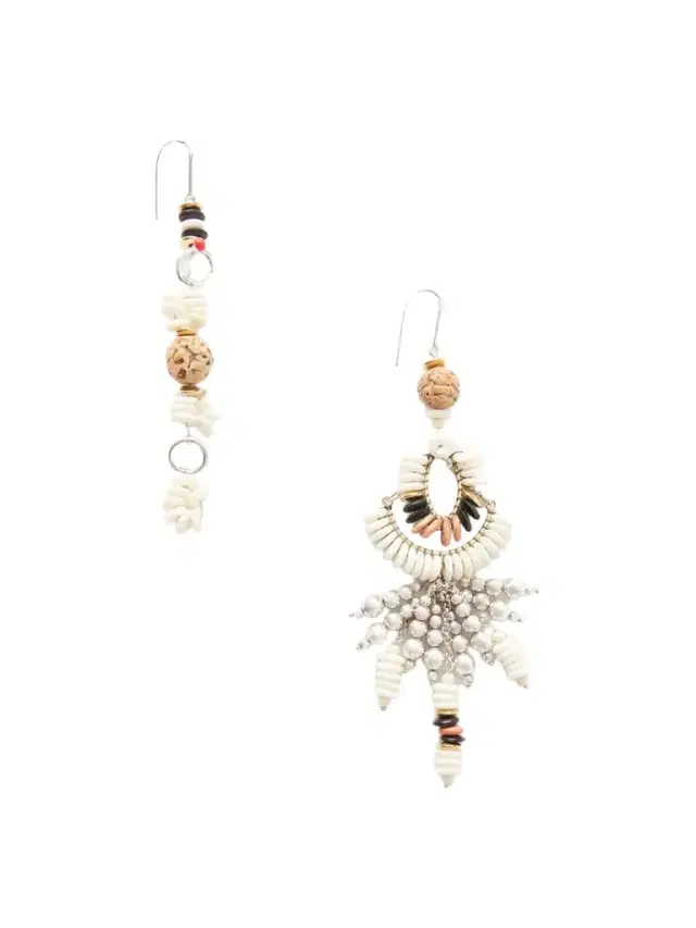 Lyna Beaded Silver-tone Earrings
