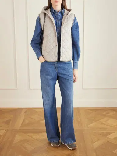 Brunello Cucinelli Hooded Quilted Shell Vest | Thumbnail 2 Brunello Cucinelli Hooded Quilted Shell Vest | Thumbnail 2