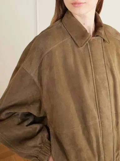 Brunello Cucinelli Paneled Suede Bomber Jacket | Thumbnail 5 Brunello Cucinelli Paneled Suede Bomber Jacket | Thumbnail 5