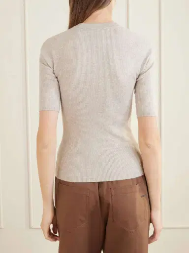 Brunello Cucinelli Ribbed-knit T-shirt | Thumbnail 4 Brunello Cucinelli Ribbed-knit T-shirt | Thumbnail 4