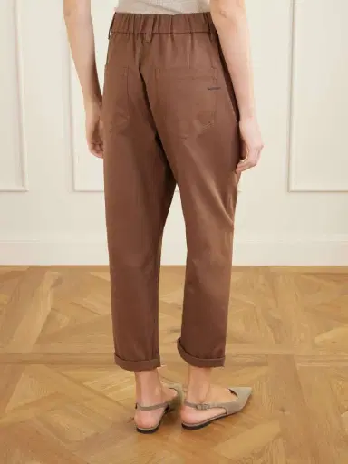 Brunello Cucinelli Cotton-blend Twill Straight-leg Pants | Thumbnail 4 Brunello Cucinelli Cotton-blend Twill Straight-leg Pants | Thumbnail 4