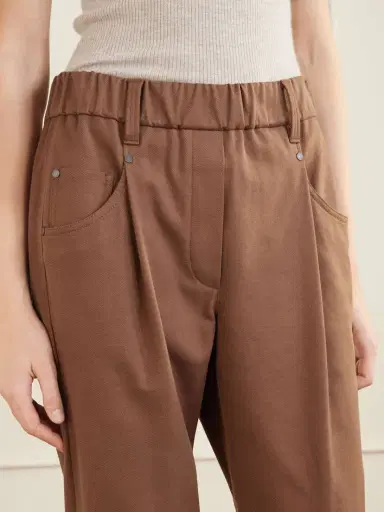 Brunello Cucinelli Cotton-blend Twill Straight-leg Pants | Thumbnail 5 Brunello Cucinelli Cotton-blend Twill Straight-leg Pants | Thumbnail 5