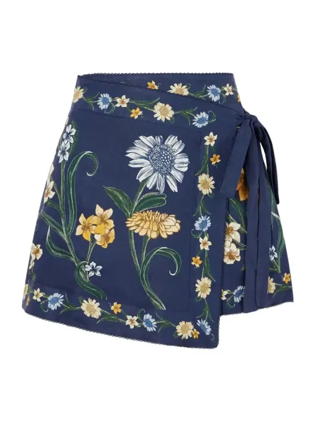Luna Floral-print Linen Pareo