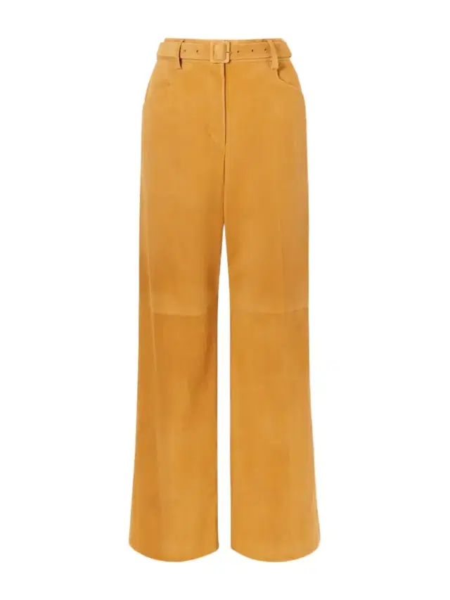Norman Belted Suede Straight-leg Pants