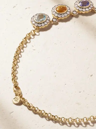 Marlo Laz Alexandra 14-karat Gold Multi-stone Necklace | Thumbnail 3