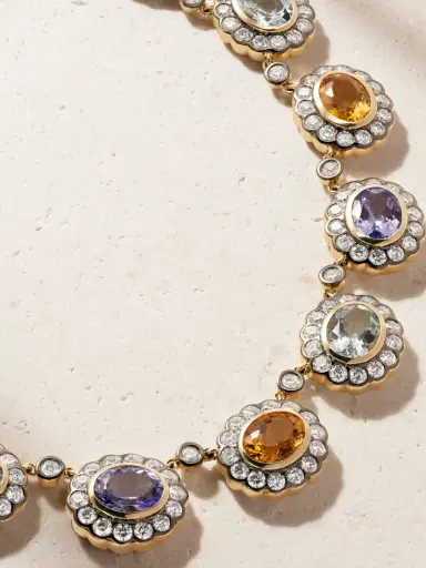 Marlo Laz Alexandra 14-karat Gold Multi-stone Necklace | Thumbnail 4