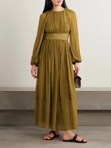 Zimmermann Carousel Billow Draped Georgette Maxi Dress | Thumbnail 2