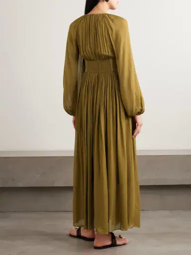 Zimmermann Carousel Billow Draped Georgette Maxi Dress | Thumbnail 3