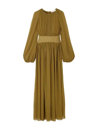 Zimmermann Carousel Billow Draped Georgette Maxi Dress | Thumbnail 1