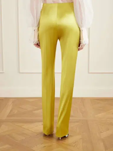 Valentino Garavani Silk-blend Duchesse Straight-leg Pants | Thumbnail 3 Valentino Garavani Silk-blend Duchesse Straight-leg Pants | Thumbnail 3