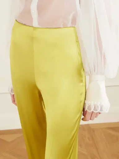 Valentino Garavani Silk-blend Duchesse Straight-leg Pants | Thumbnail 4 Valentino Garavani Silk-blend Duchesse Straight-leg Pants | Thumbnail 4