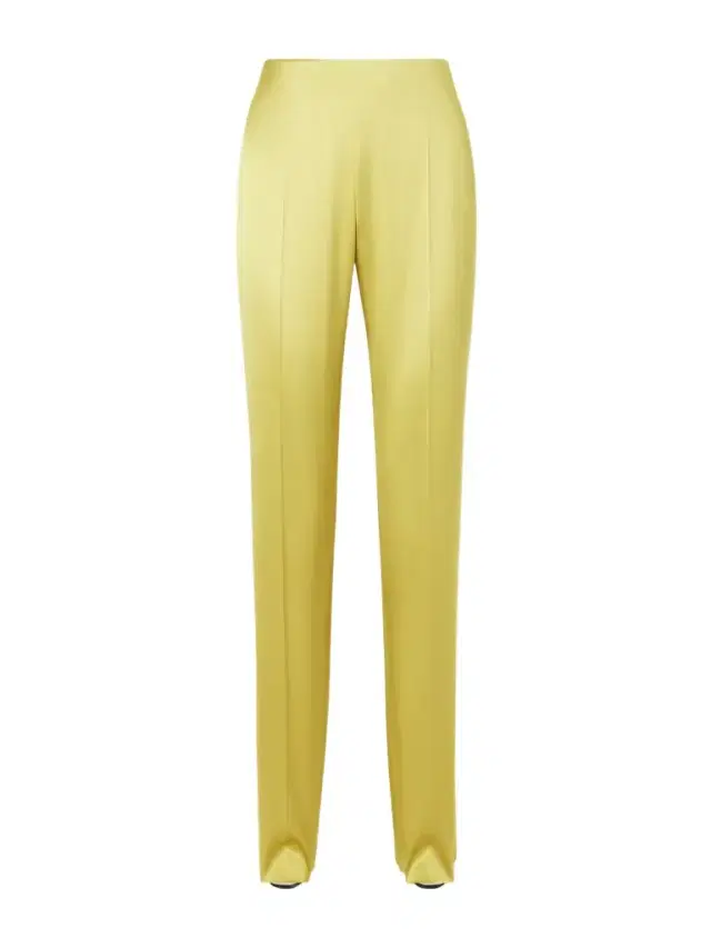 Silk-blend Duchesse Straight-leg Pants