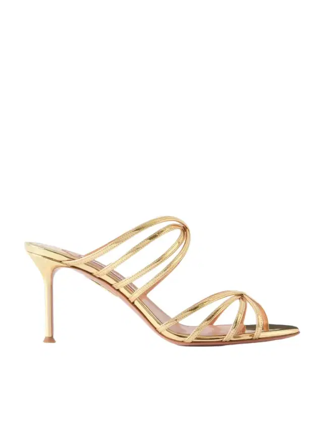 Tell Me 75 Mirrored-leather Sandals