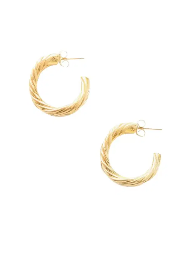 Thread Gold-plated Earrings