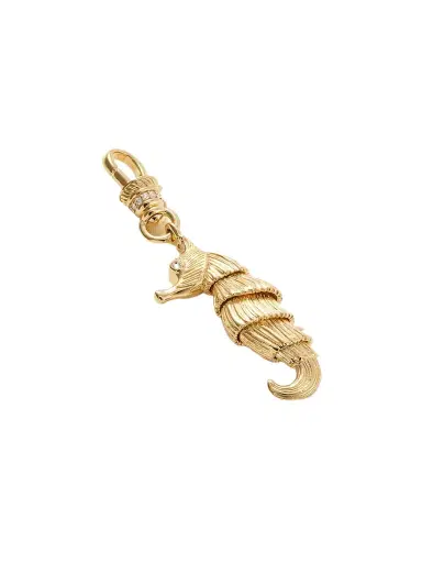 Lucy Delius Pot-belly Seahorse 14-karat Gold Diamond Pendant | Thumbnail 1 Lucy Delius Pot-belly Seahorse 14-karat Gold Diamond Pendant | Thumbnail 1