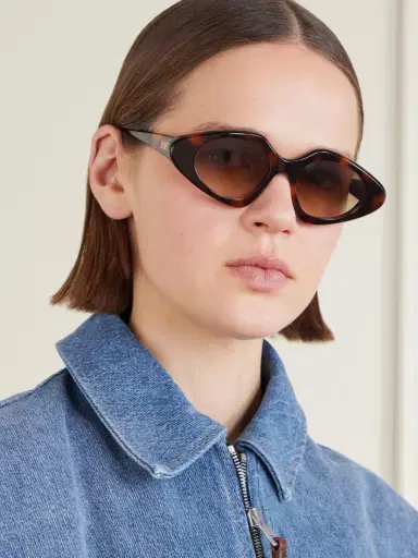 Loewe Slim Cat-eye Tortoiseshell Acetate Sunglasses | Thumbnail 2