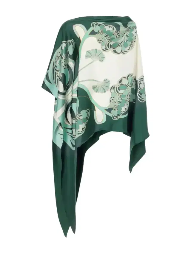 Draped Printed Silk-twill Blouse Draped Printed Silk-twill Blouse