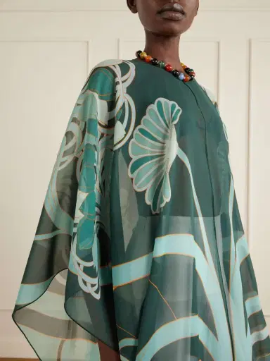 La DoubleJ Maria Printed Silk-georgette Cape | Thumbnail 4 La DoubleJ Maria Printed Silk-georgette Cape | Thumbnail 4