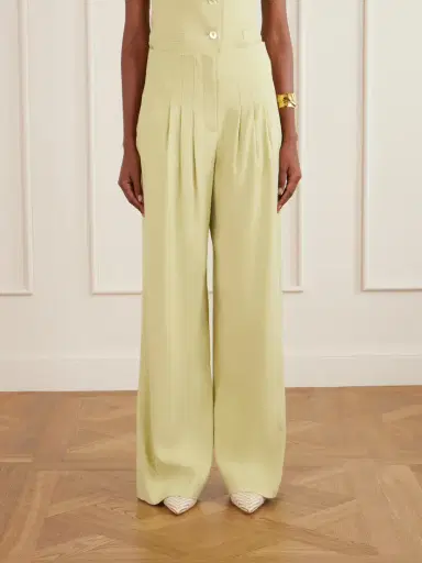 Veronica Beard Hoyt Linen-blend Twill Wide-leg Pants | Thumbnail 3 Veronica Beard Hoyt Linen-blend Twill Wide-leg Pants | Thumbnail 3