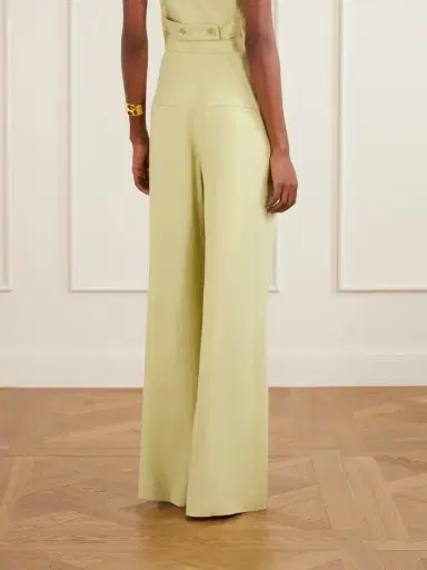 Veronica Beard Hoyt Linen-blend Twill Wide-leg Pants | Thumbnail 4 Veronica Beard Hoyt Linen-blend Twill Wide-leg Pants | Thumbnail 4