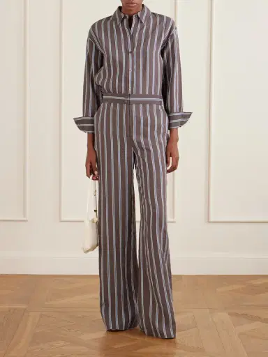 Veronica Beard Striped Woven Wide-leg Pants | Thumbnail 2 Veronica Beard Striped Woven Wide-leg Pants | Thumbnail 2