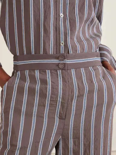 Veronica Beard Striped Woven Wide-leg Pants | Thumbnail 4 Veronica Beard Striped Woven Wide-leg Pants | Thumbnail 4