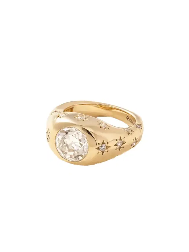 Disco 14-karat Gold Diamond Ring