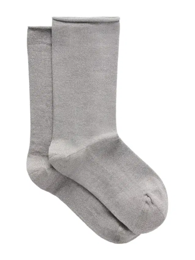 Brunello Cucinelli Metallic Cashmere-blend Ankle ocks