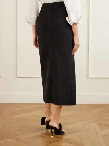 Givenchy Wool And Mohair-blend Maxi Wrap Skirt | Thumbnail 3