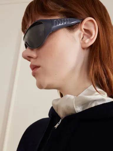 Miu Miu Eyewear Rounded-frame Acetate Sunglasses | Thumbnail 5