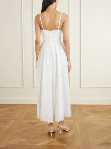 Faithfull Milana Broderie Anglaise Midi Dress | Thumbnail 3
