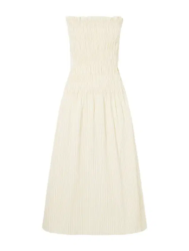 Amalita Shirred Gingham Cotton Midi Dress