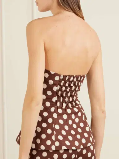 Faithfull Petro Strapless Polka-dot Linen Top | Thumbnail 3 Faithfull Petro Strapless Polka-dot Linen Top | Thumbnail 3
