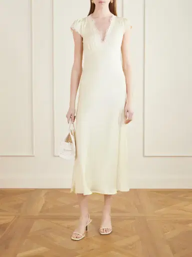 Faithfull Gala Lace-trimmed Recycled-satin Maxi Dress | Thumbnail 2