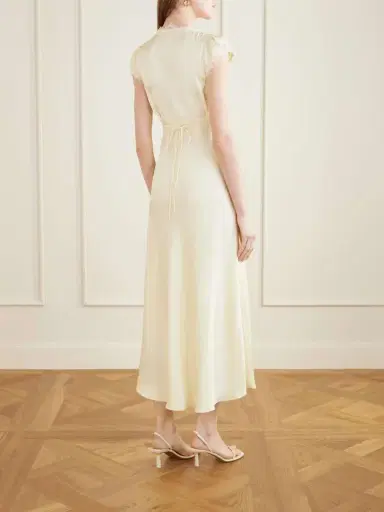 Faithfull Gala Lace-trimmed Recycled-satin Maxi Dress | Thumbnail 3