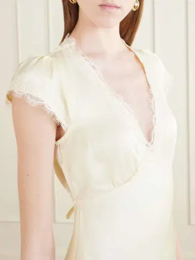 Faithfull Gala Lace-trimmed Recycled-satin Maxi Dress | Thumbnail 4