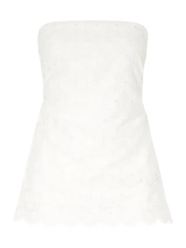 Pamina Strapless Scalloped Broderie Anglaise Top