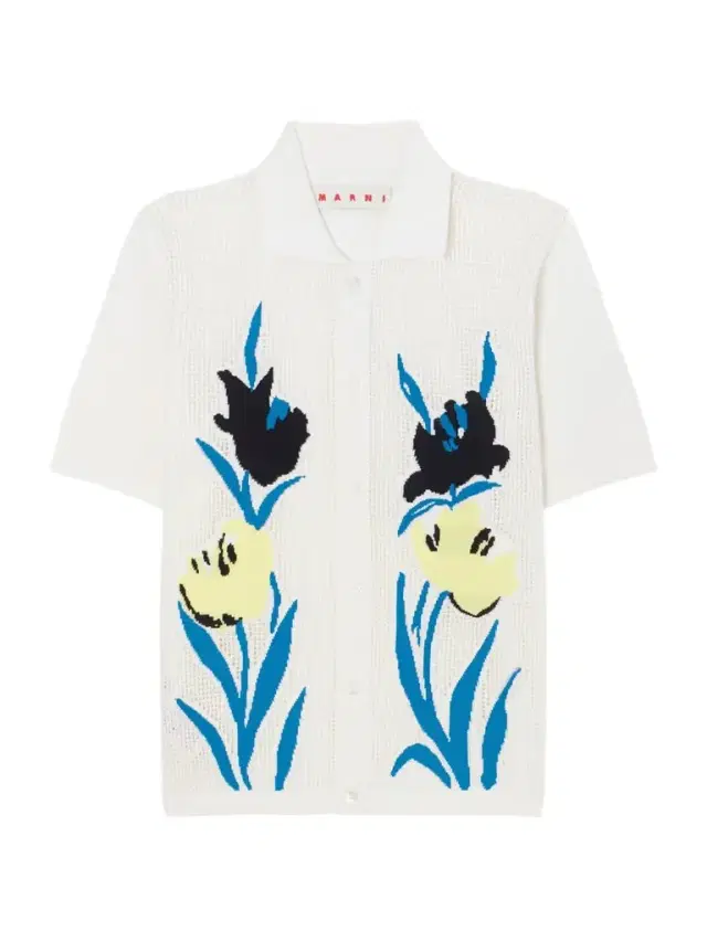 Intarsia Open-knit Cotton Polo Shirt