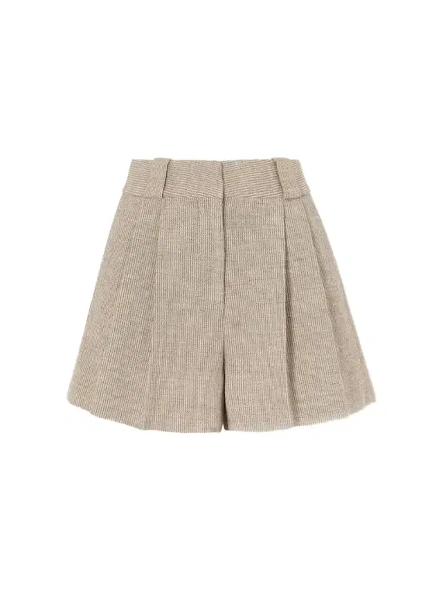 Marina Selle Pleated Ribbed Cotton-blend Shorts