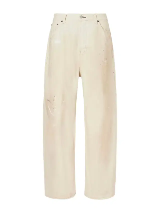 2023 Distressed Low-waist Leather-trimmed Jeans